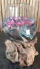 Product image 1 of the product “Driftwood with melted glass (Model 1 - narrow opening) on top as plant container. In the sizes from 10 to 30cm ”